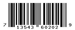 UPC barcode number 713543602029