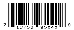 UPC barcode number 713752950409