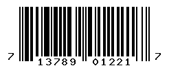 UPC barcode number 713789012217