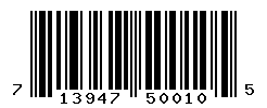 UPC barcode number 713947500105
