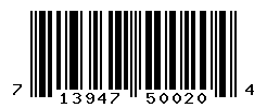 upc 713947500204 barcode image