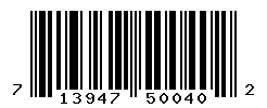 upc 713947500402 barcode image