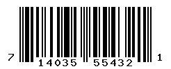 UPC barcode number 714035554321