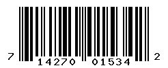UPC barcode number 714270015342