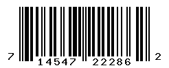 UPC barcode number 714547222862