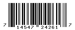 UPC barcode number 714547242617