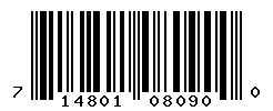 UPC barcode number 714801080900