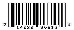 UPC barcode number 714929808134