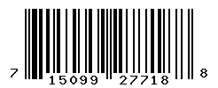 UPC barcode number 715099277188