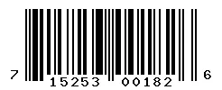 UPC barcode 715253001826
