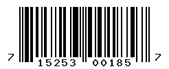 UPC barcode 715253001857