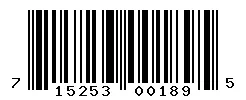 UPC barcode 715253001895