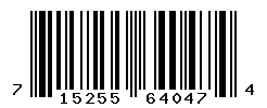 UPC barcode number 715255640474