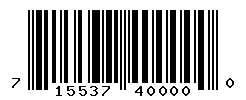UPC barcode number 715537400000