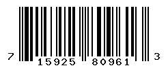 UPC barcode number 715925809613