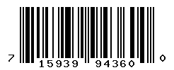 UPC barcode number 715939943600