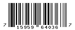 UPC barcode number 715959640367