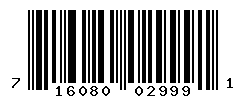 UPC barcode number 716080029991