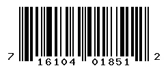 UPC barcode number 716104018512 lookup
