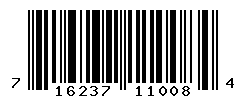 UPC barcode number 716237110084