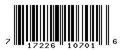 UPC barcode number 717226107016