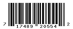UPC barcode number 717489205542
