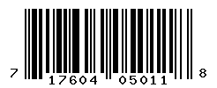 UPC barcode number 717604050118