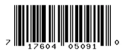 UPC 717604050910 barcode image