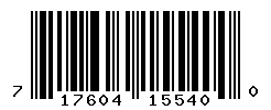 UPC barcode number 717604155400