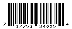 UPC barcode number 717753340054