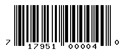 UPC barcode number 717951000040