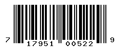 UPC barcode number 717951005229