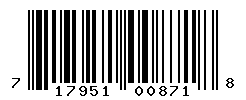 UPC barcode number 717951008718