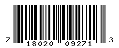 UPC barcode number 718020092713 lookup
