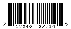 UPC barcode number 718040277145