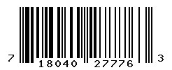 UPC barcode number 718040277763