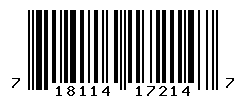 UPC barcode number 718114172147 lookup