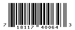 UPC barcode number 718117400643