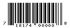 UPC barcode 718174000008