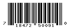 UPC barcode number 718472500910