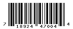 UPC barcode number 718924470044