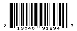 UPC barcode 719040918946