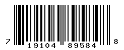 UPC barcode number 719104895848