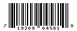 UPC barcode number 719209045810