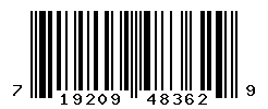 UPC barcode number 719209483629