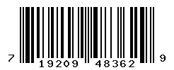 UPC 719209483629 barcode image