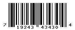 UPC barcode number 719243434304