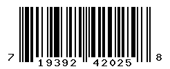 UPC barcode number 719392420258