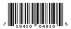 upc 719410048105 barcode image