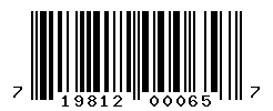 UPC barcode number 719812000657